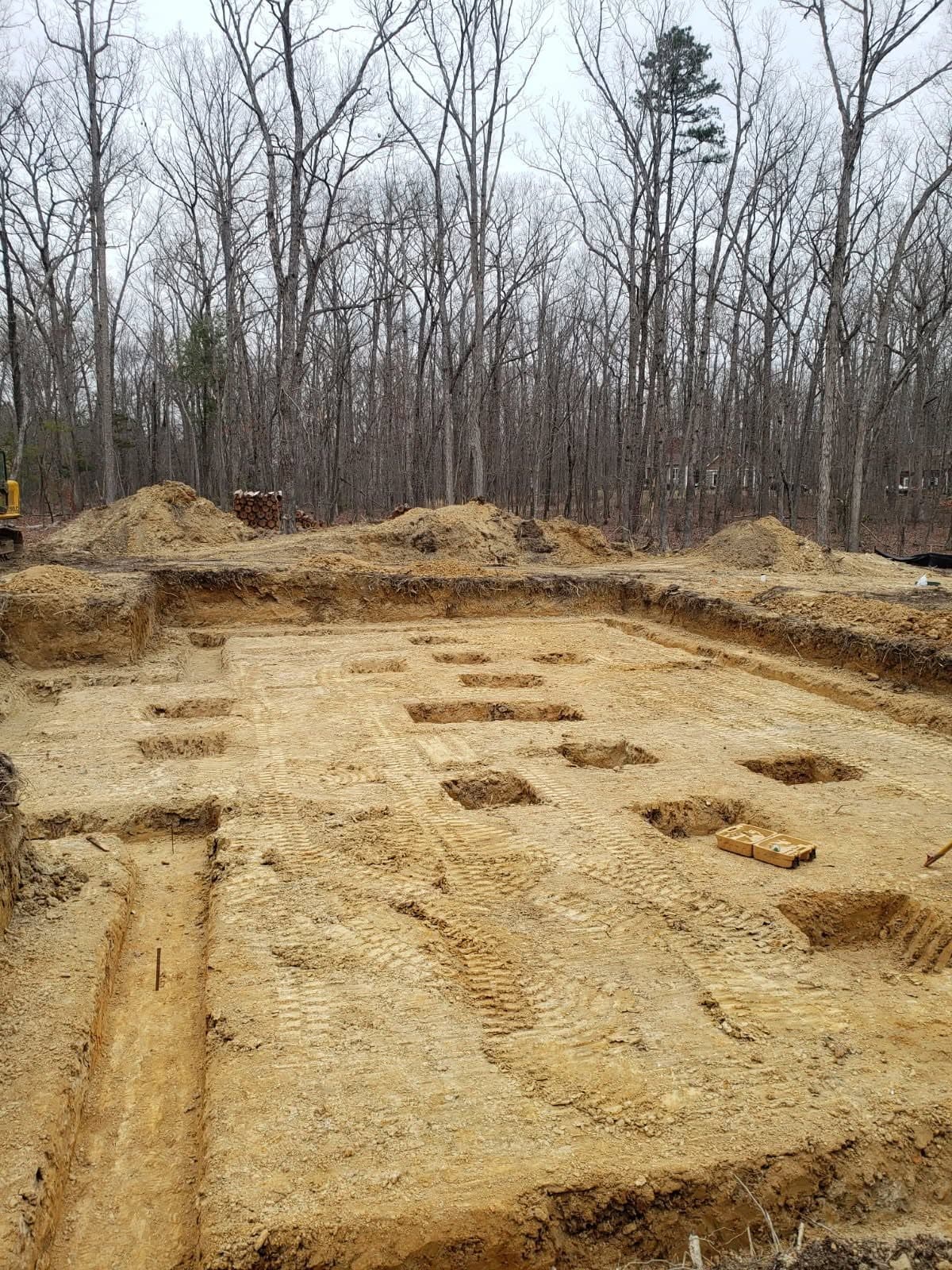Basement excavation in Fluvanna County, Virginia