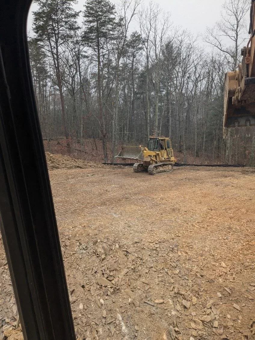 Land clearing in Fluvanna County, Virginia