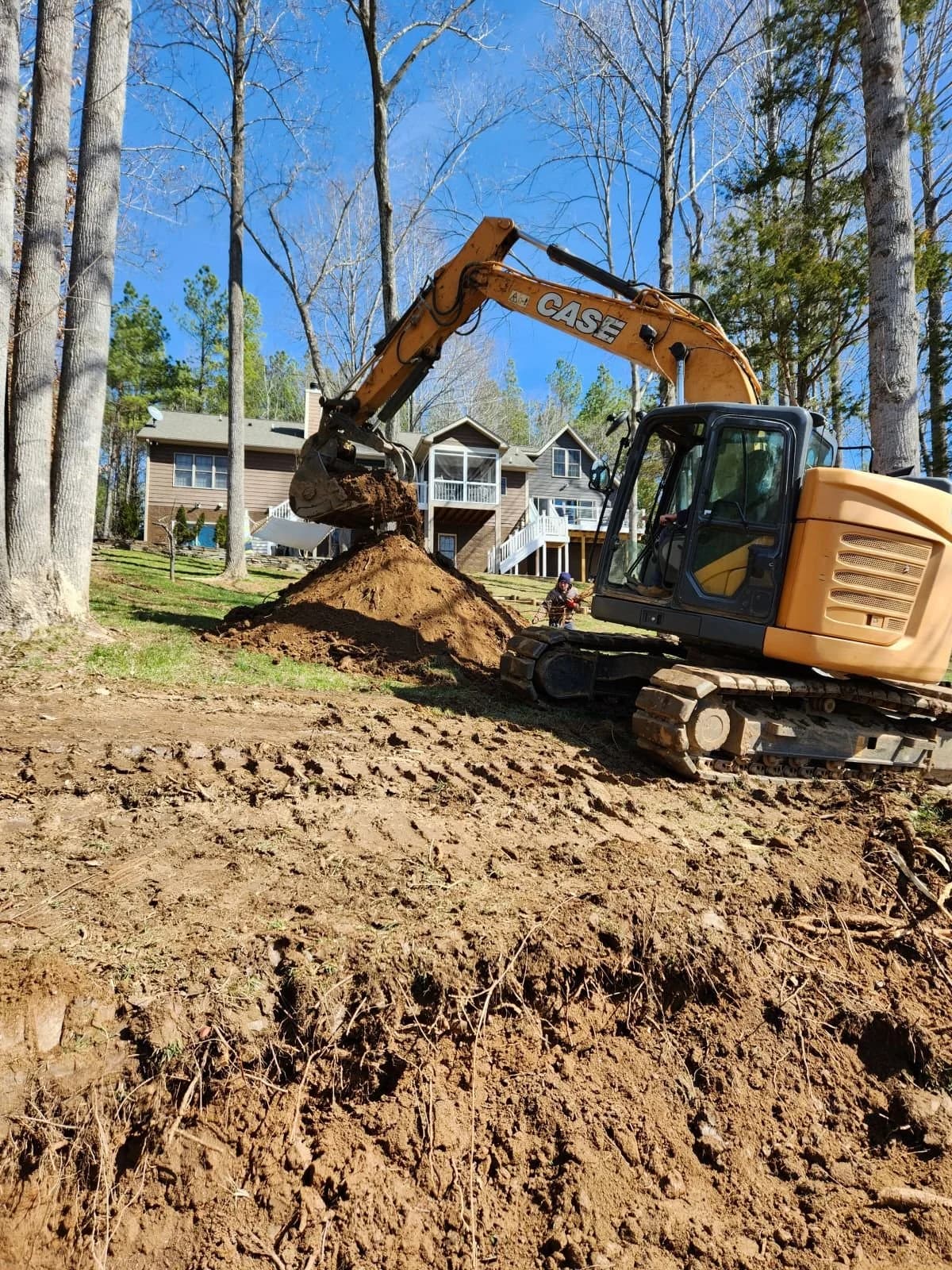 Residential site work in Fluvanna County, Virginia