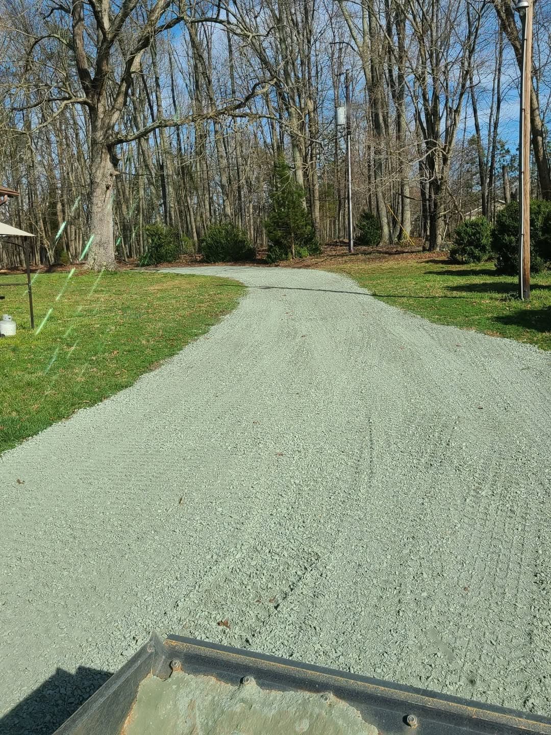 Gravel driveway in Fluvanna County, Virginia