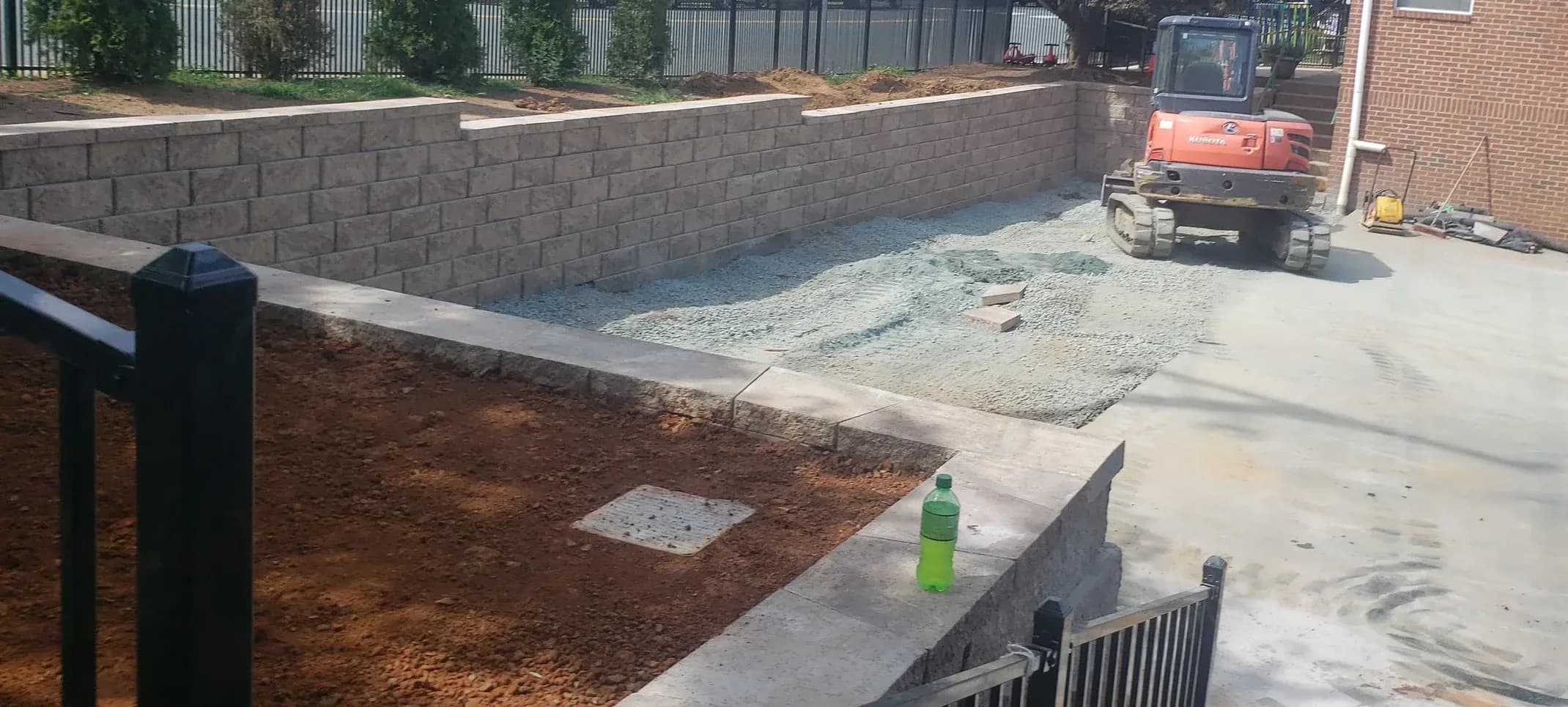 Retaining wall in Charlottesville, Virginia