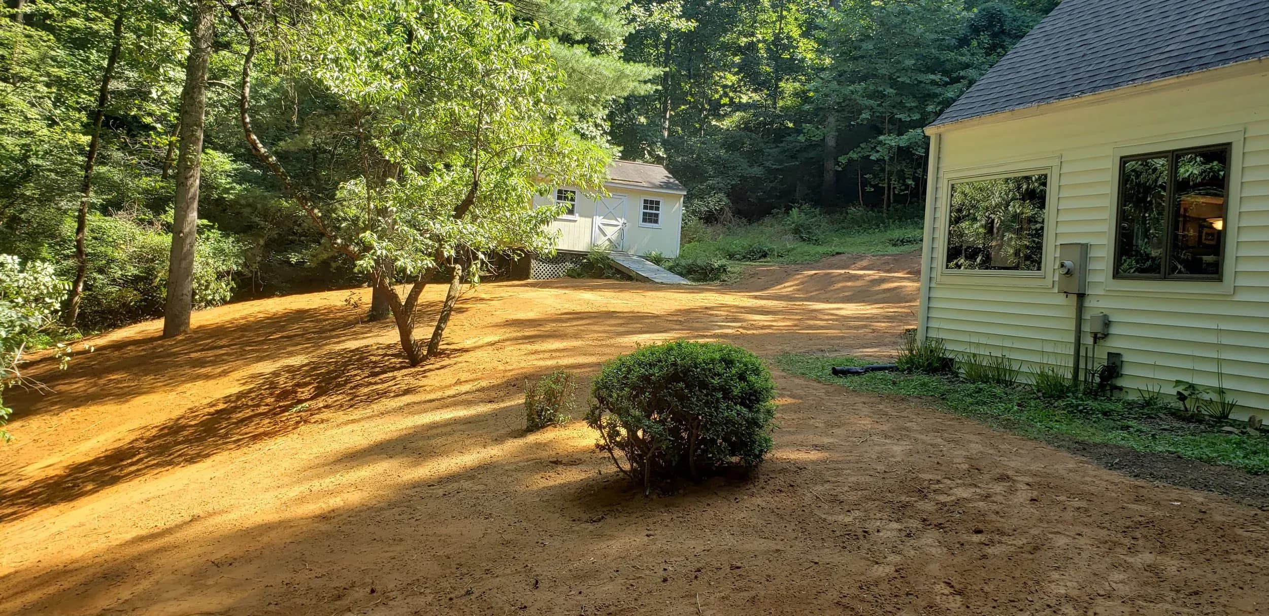 Yard grading in Fluvanna County, Virginia